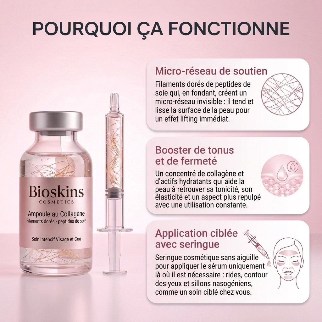 Micro-réseau anti-rides aux Peptides de Soie