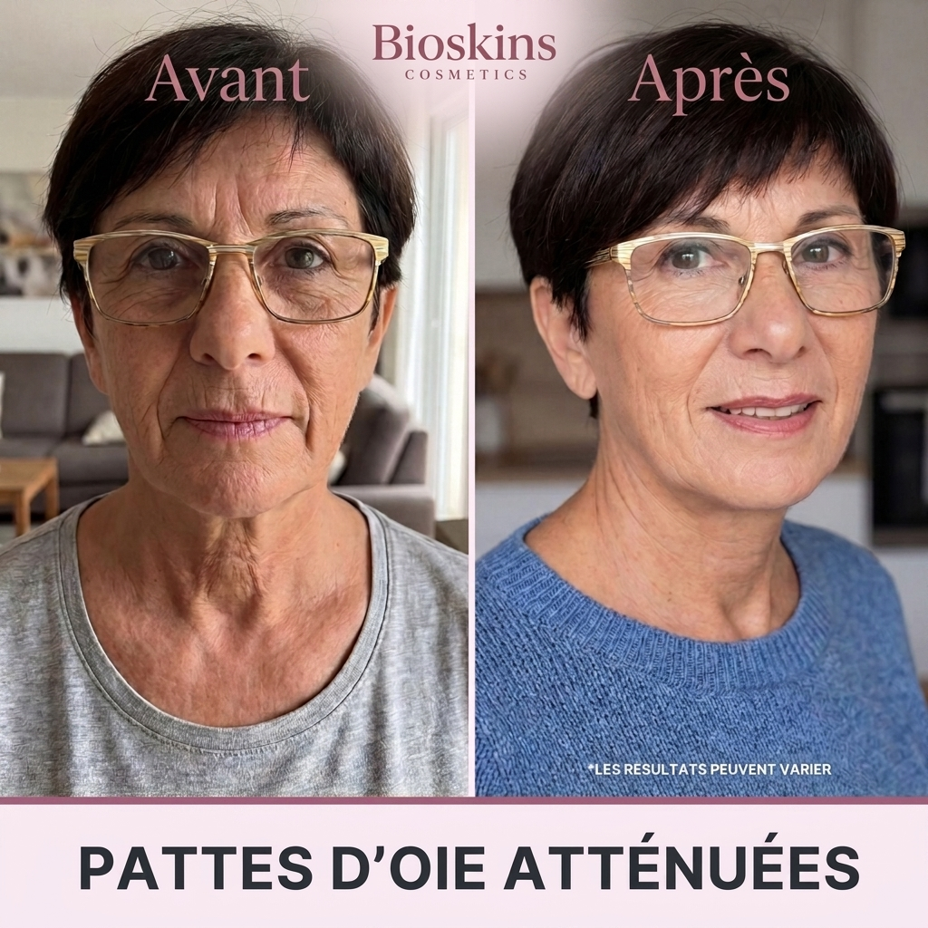 Avant / Après — pattes d'oie