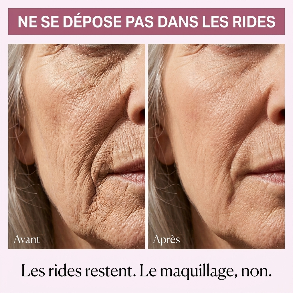 Ne se dépose pas dans les rides